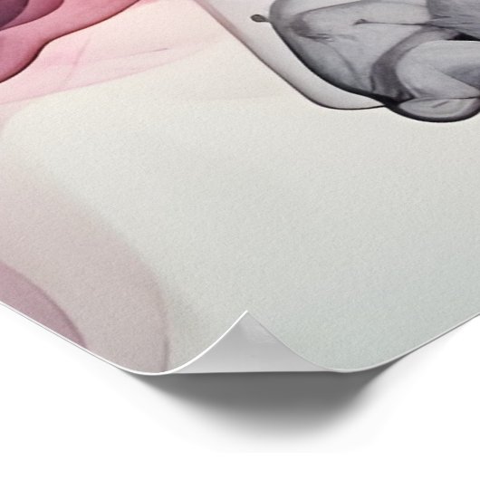 Poster texture Abstraite de mélange d'encre (Coin)