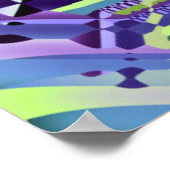 Poster Texture Abstraite jaune et violet (Coin)