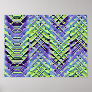 Poster Texture abstraite jaune et violette