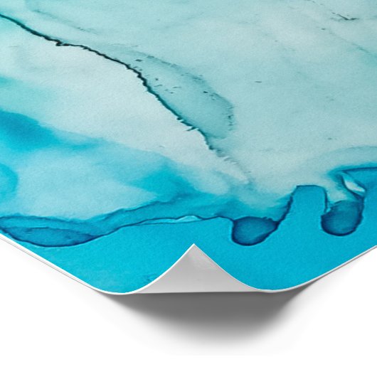 Poster Texture aqua avec fils d'or (Coin)