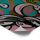 Poster texture Arrière - plan, papier peint, thème floral (Coin)