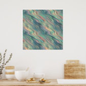 Poster Texture bleue Iris Wavy (Cuisine)