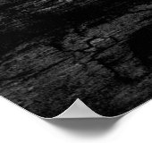 Poster Texture bois noir et blanc (Coin)