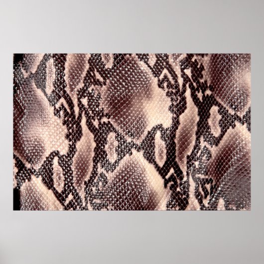 Poster texture Brown en cuir de serpent (Devant)