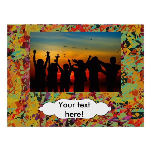 Poster Texture colorée de trous (Devant)