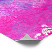 Poster Texture créative bleu-rose, taches de peinture. (Coin)