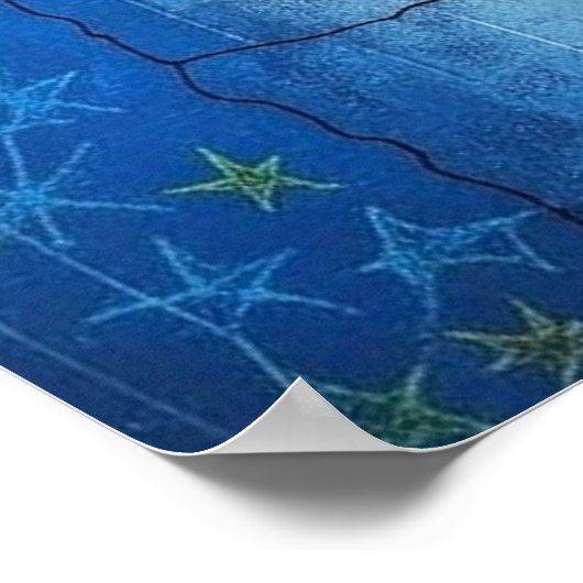 Poster Texture d'art de rue Abstrait (Coin)