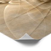 Poster Texture d'art fractal moderne abstrait aux tons de (Coin)