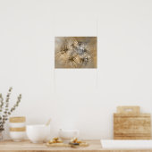 Poster Texture d'art fractal moderne abstrait aux tons de (Cuisine)