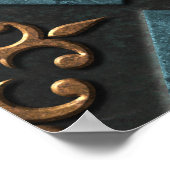 Poster Texture de bronze avec motif de sculpture. (Coin)