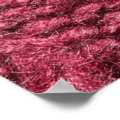 Poster Texture de chandail en nappe, cerise pourpre. (Coin)