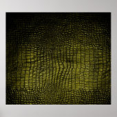 Poster Texture de crocodile foncé de luxe (Devant)