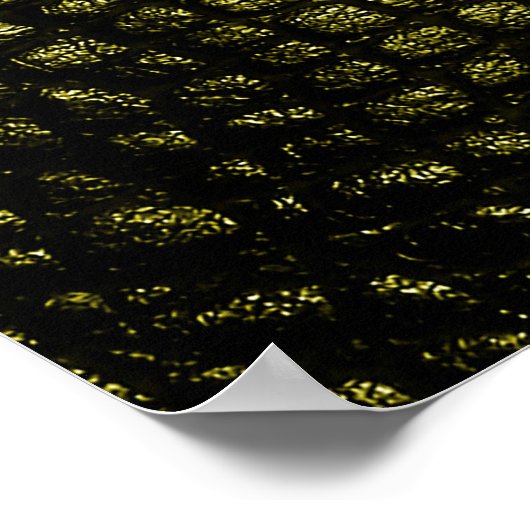 Poster Texture de crocodile foncé de luxe (Coin)