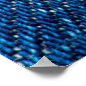 Poster Texture de denim bleu avec couture, Jeans (Coin)