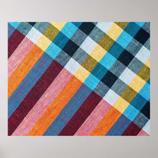 Poster Texture de fermeture de tissu, tissage de style th (Devant)