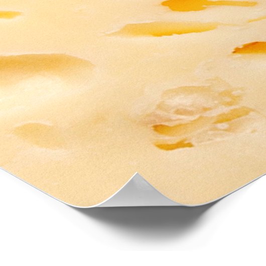 Poster Texture de fromage avec trous (Coin)