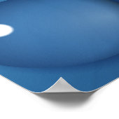 Poster Texture de goutte d'eau bleue (Coin)