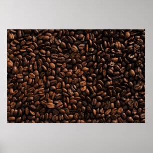 Poster Texture de grains de café