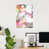 Poster texture de grunge Abstraite avec peinture d'aquare (Bureau à domicile)