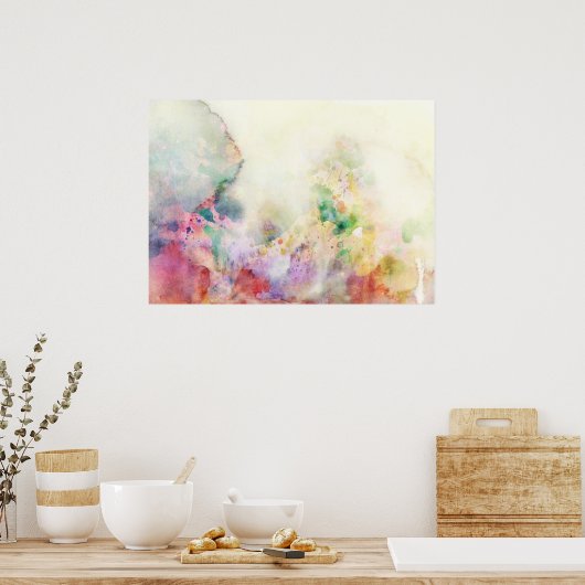 Poster texture de grunge Abstraite avec peinture d'aquare (Cuisine)