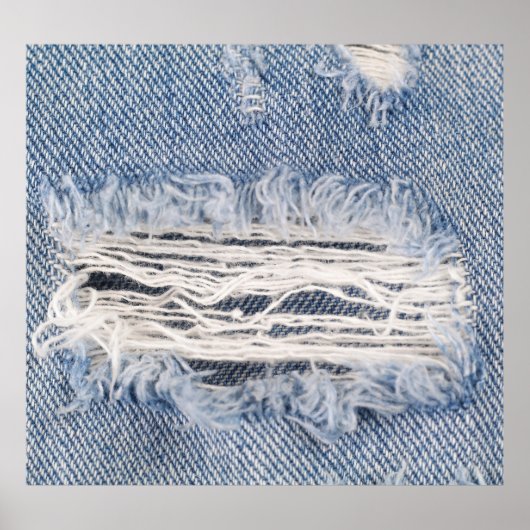 Poster Texture de jean déchiré (Devant)