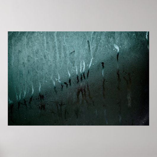 Poster Texture de l'humidité de la fenêtre de verre (Devant)