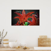 Poster Texture de Lily-rouge par Shirley Taylor (Cuisine)