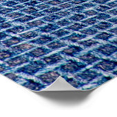 Poster Texture de lin bleu fermer photo arrière - plan. (Coin)
