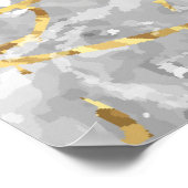 Poster Texture de marbrage d'or (Coin)