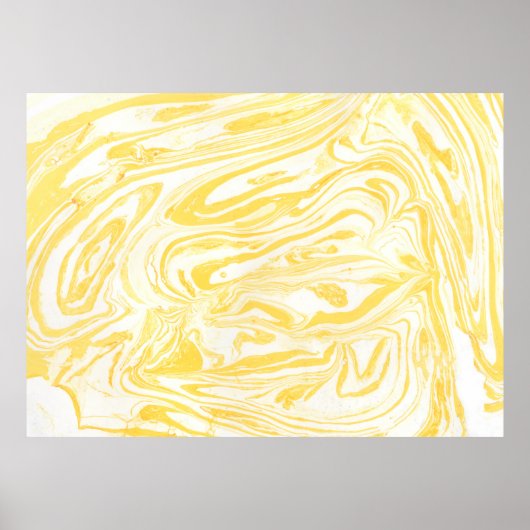 Poster Texture de marbre jaune. Main dessinée (Devant)