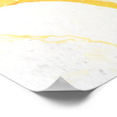 Poster Texture de marbre jaune. Main dessinée (Coin)