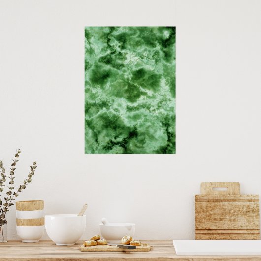 Poster Texture de marbre vert (Cuisine)