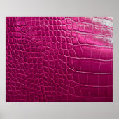 Poster Texture de peau de crocodile rose (Devant)