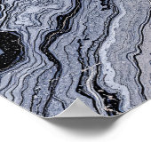 Poster Texture de pierre de marbre gris bleu marine abstr (Coin)