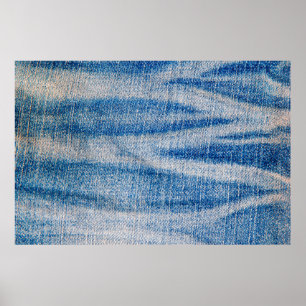 Poster texture de tissu en jeans bleu, fond textile