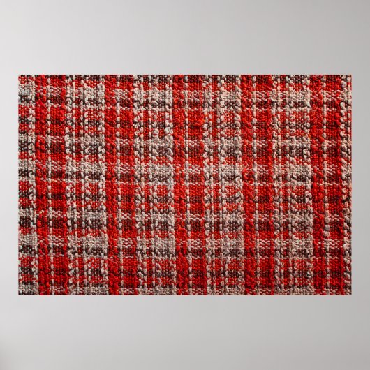Poster Texture de tissu tartan rouge utile comme arrière- (Devant)