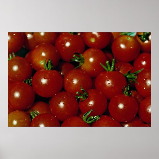 Poster Texture de tomates de cerise douce (Devant)
