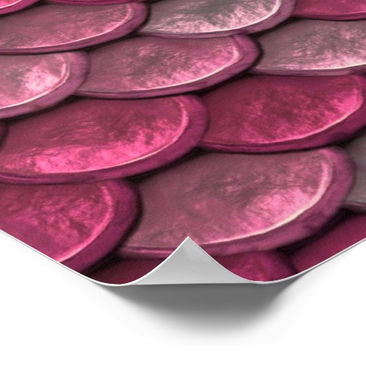 Poster Texture des échelles métalliques roses (Coin)