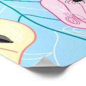 Poster texture des feuilles aux couleurs vives (Coin)