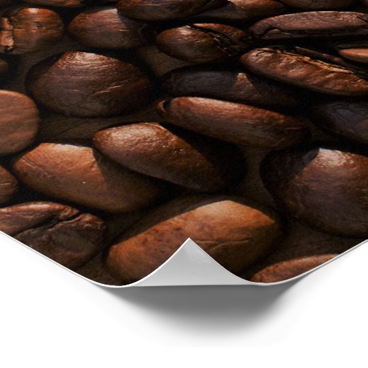 Poster Texture des fèves de café (Coin)