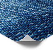 Poster Texture des jeans en denim bleu (Coin)