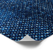 Poster Texture des jeans en denim bleu (Coin)