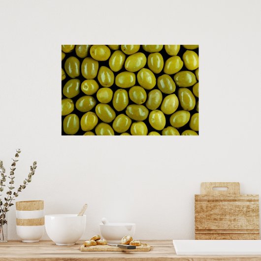 Poster Texture des olives (Cuisine)