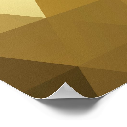 Poster Texture du triangle or Abstrait (Coin)
