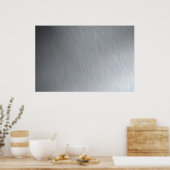 Poster Texture en acier inoxydable avec éclairages (Cuisine)