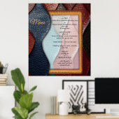 Poster Texture en cuir artistique (Bureau à domicile)