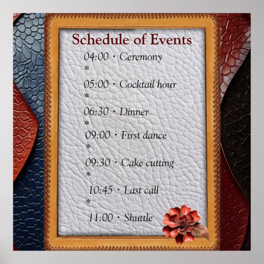 Poster Texture en cuir artistique (Devant)