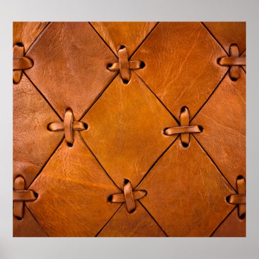 Poster Texture en cuir, détails de selvage naturel. (Devant)
