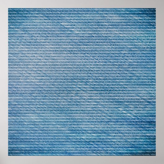 Poster Texture en denim transparent dans le bleu du jean (Devant)