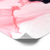 Poster Texture en marbre rose et noir. Peint à la main (Coin)